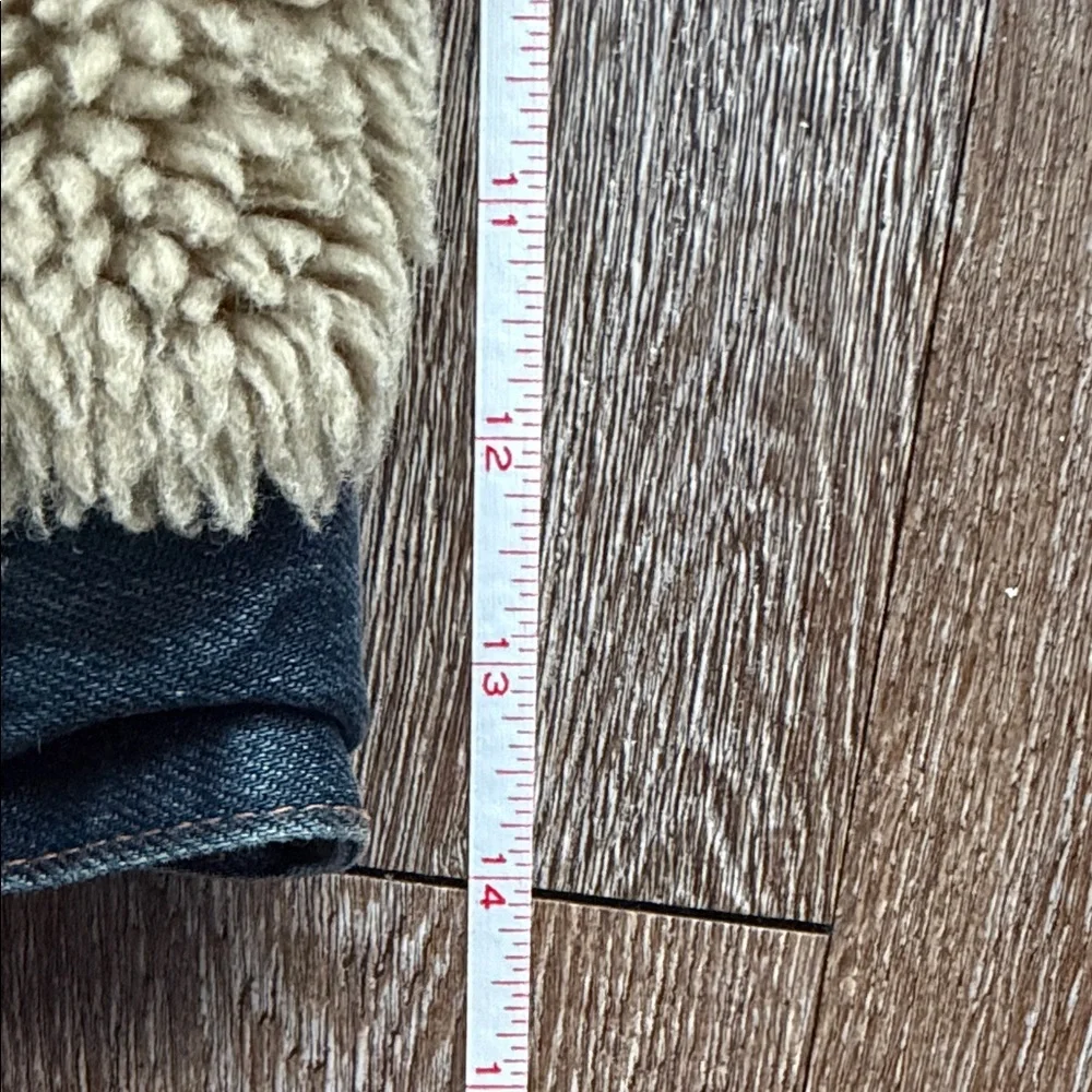 Zara Tan and Blue Sherpa Lined Jacket - Picture 7 of 16